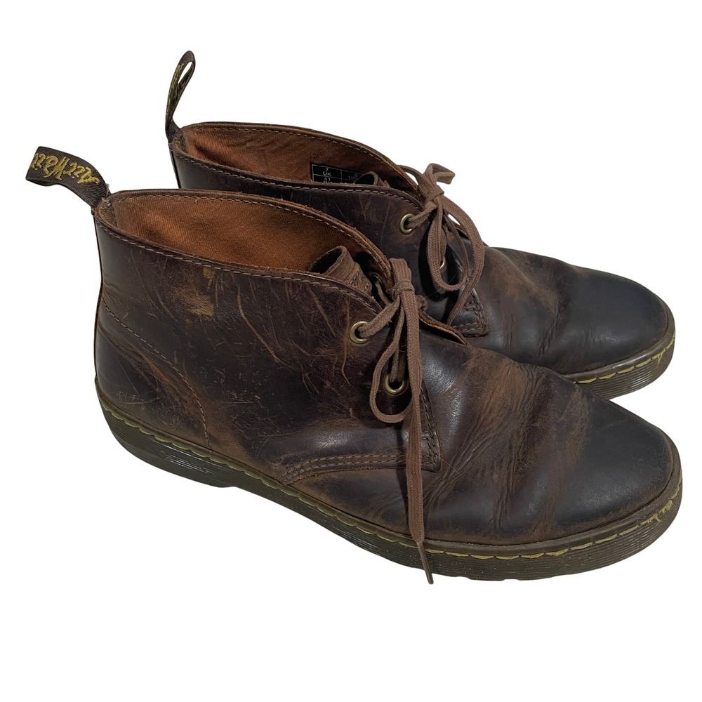 Dr. Martens Cabrillo Leather Desert Ankle Boots Crazy Horse Distressed Brown 8